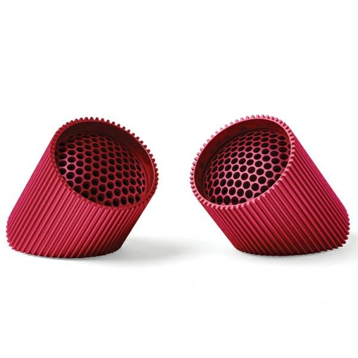 Set 2 boxe portabile wireless Lexon Ray, 2x 3W, Bluetooth 5.0, Autonomie 8h, USB-C, IPX4, Rosu