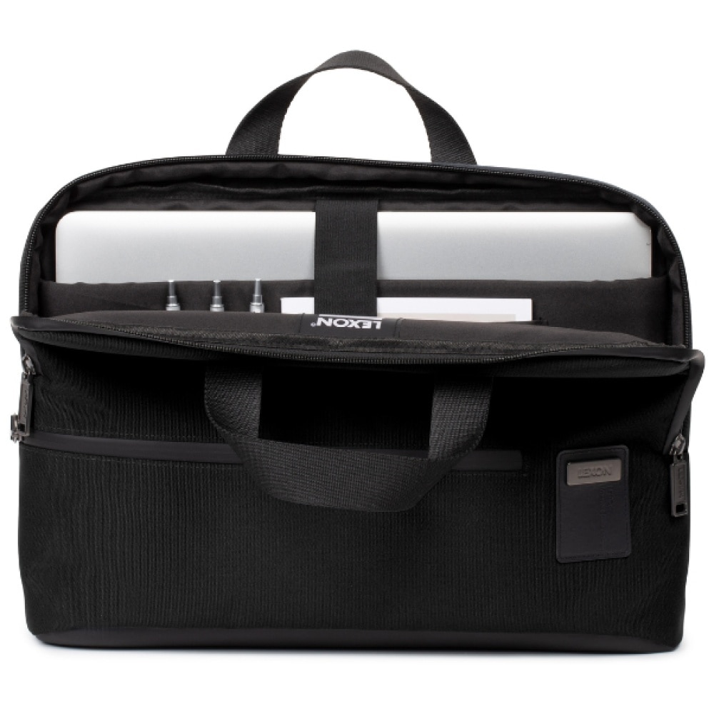 Geanta laptop Lexon Track Envelope compatibila cu laptop 15 inch, 40 x 4 x 28 cm, Negru