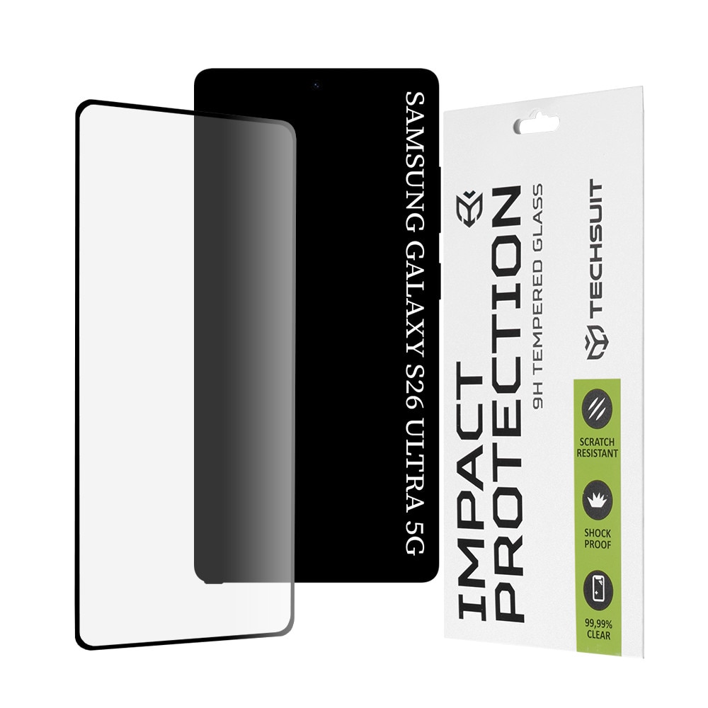 Folie pentru Samsung Galaxy S26 Ultra - Techsuit 111D Full Cover / Full Glue Glass - Black