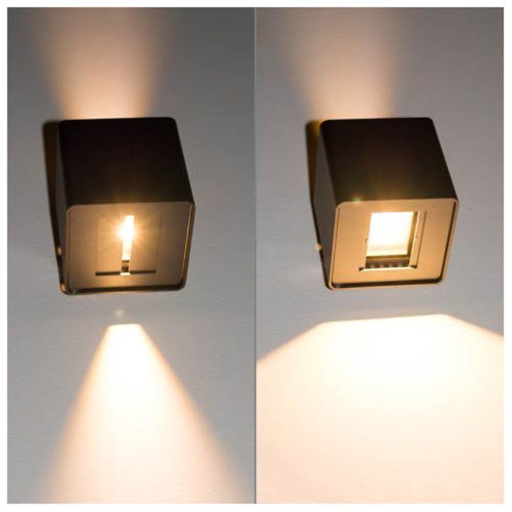 Aplica LED de perete Up&Down, 2x5W, CREE, IP54, alb, ALB CALD