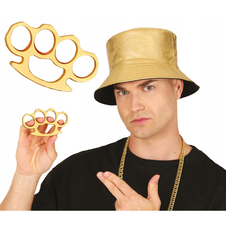 Accesoriu pentru costum de gangster, Guirca, auriu