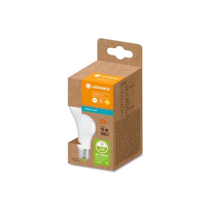 LED крушка 10W E27 2700K, Ledvance, 1055 lm, 60x60x113 мм, комплект 1 бр.