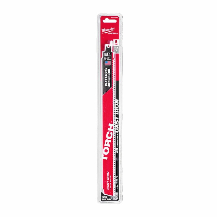 Set 5 Lame fierastrau Milwaukee, 300mm, 7 TPI, NITRUS CARBIDE