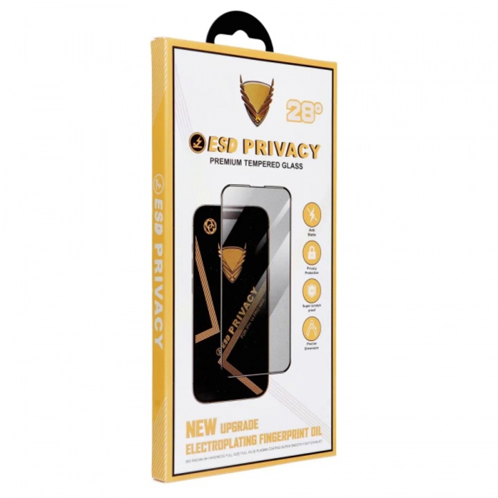 OG 6D Premium Privacy Glass üvegfólia iPhone 17 Pro készülékhez, fekete