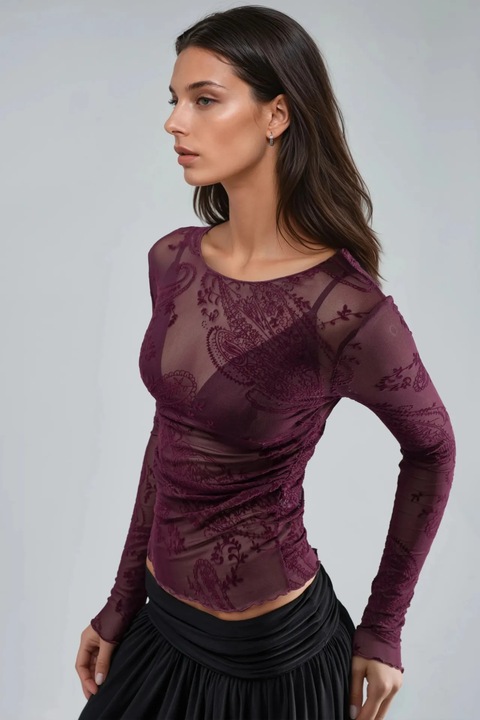 Bluza dama, Busem, Mov, Jerseu