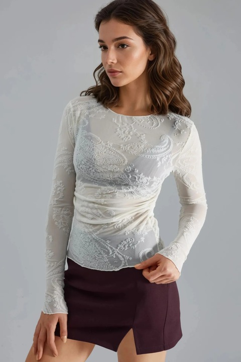 Bluza dama, Busem, Jerseu, Alb