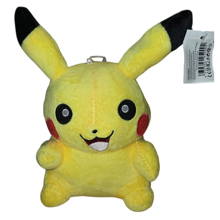 Jucarie de plus model Pikachu, 25 cm, Galben, Pufos si moale