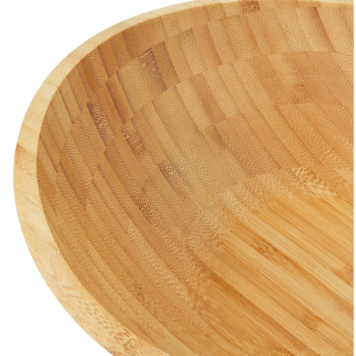 Bol pentru salata Relaxdays, din bambus, 8 x 20 x 18 cm