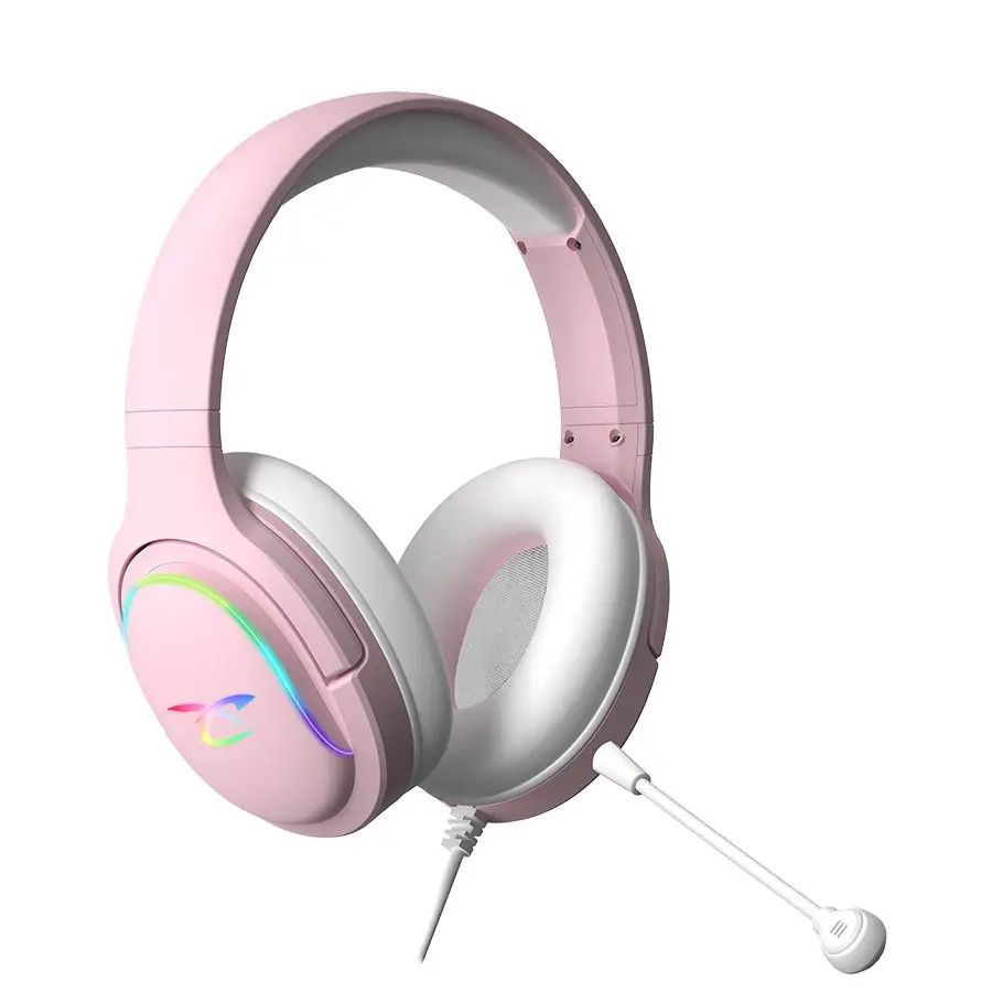 Casti cu fir Subsonic Multi Spectra, roz, 2.0, RGB, 1.5m