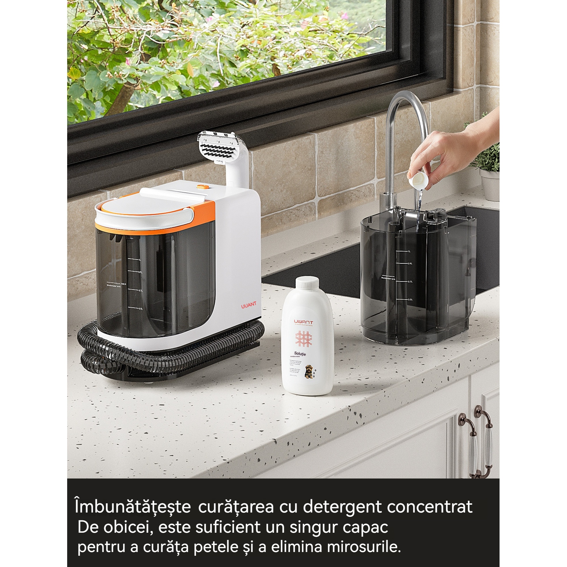 Aspirator Rolipo UWANT B300 PRO, 600W, 18kPa, functie autocuratare, alb