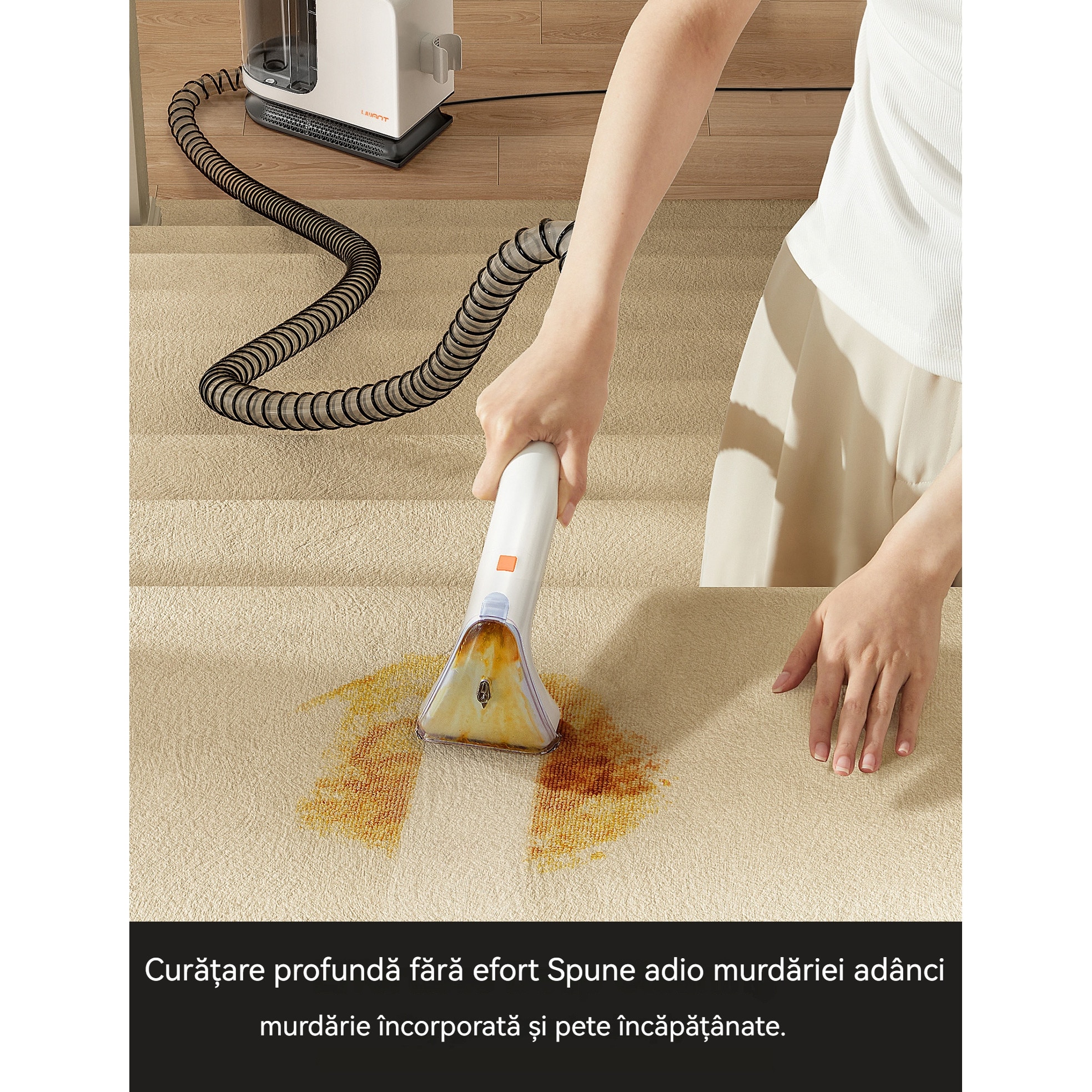 Aspirator Rolipo UWANT B300 PRO, 600W, 18kPa, functie autocuratare, alb