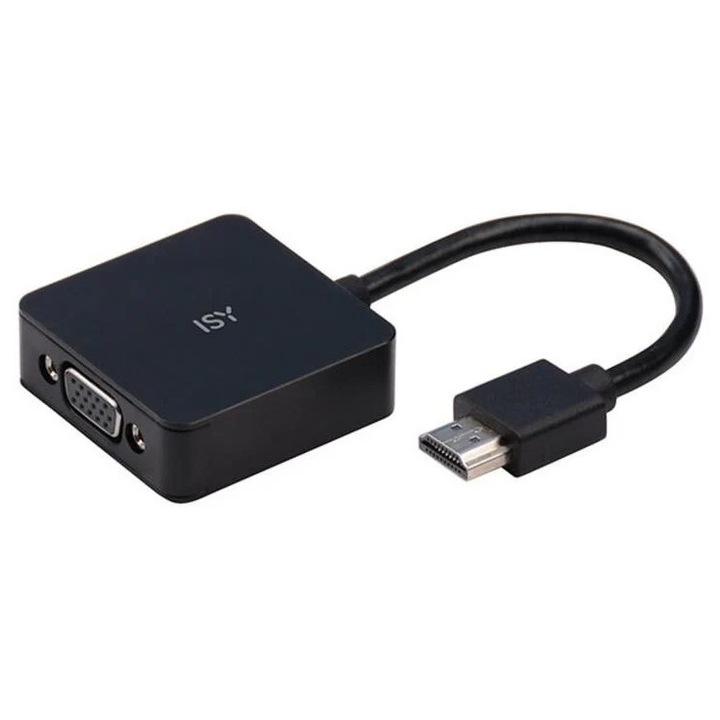 Adapter ISY IAD-1007 HDMI - VGA cu iesire audio 3,5 mm