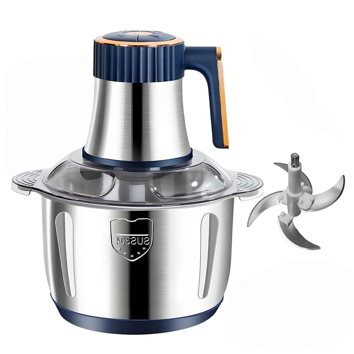 Robot de bucatarie multifunctional, Robot de bucatarie, Tocator electric cu 5 viteze, Masina de tocat carne de 5L, 500W Food processors