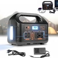 Statie de energie portabila Seabeloom®, Poate fi incarcat prin panouri solare, cu afisaj LED, 220V, 150W, 12AH, cu lumina LED, Suporta 6 dispozitive in acelasi timp, Potrivit pentru camping in aer liber caravana uz casnic, urgente