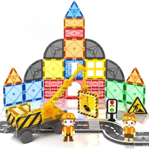 Set de constructie magnetic Geomag, Glow, 40 piese - eMAG.ro