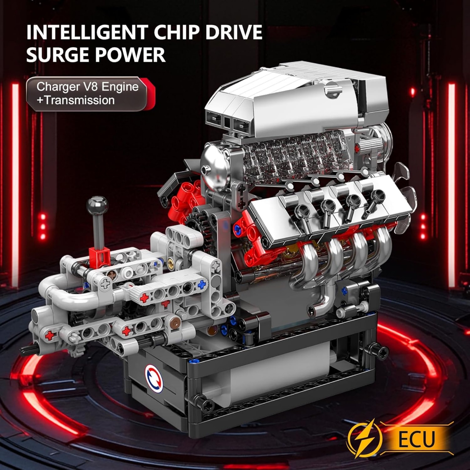 Stem Motor Module Конструктор Seabeloom V8 Engine, 8-цилиндров двигател, 855+ части ...