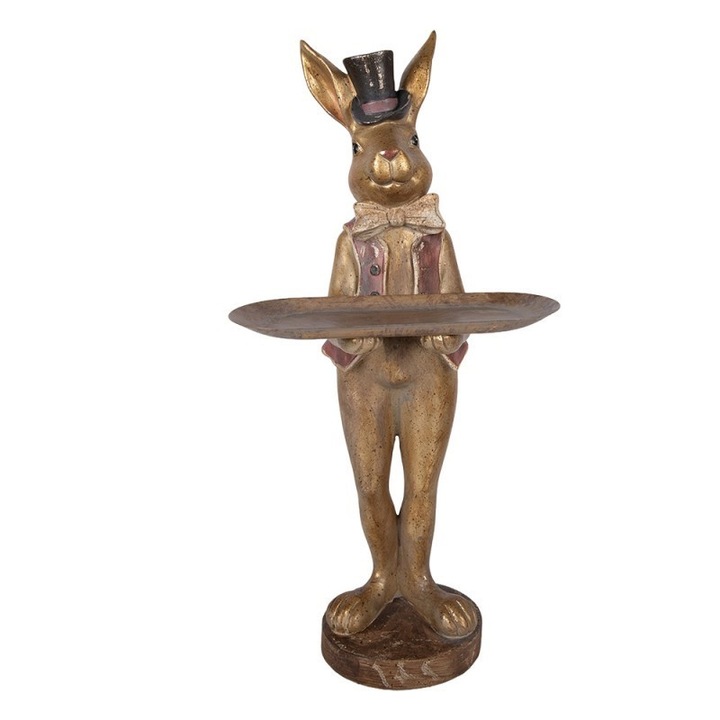 Figurina Iepuras Paste Baietel polirasina multicolora 19x15x52 cm