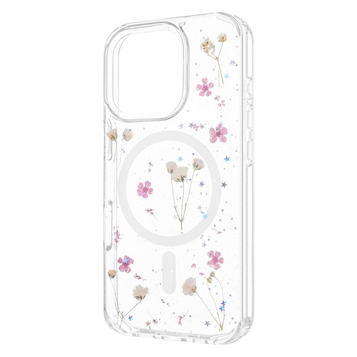 Husa telefon FIXED pentru Apple iPhone 16 Pro, florala, plastic