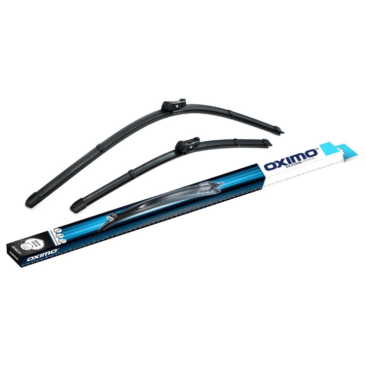 Set stergătoare OXIMO 65x45cm, cauciuc natural cu silicon, polietilenă de înaltă calitate, pentru Dacia Duster III / Bigster / BYD Seal / Ford Ranger IV / Skoda Octavia III / VW Caddy IV