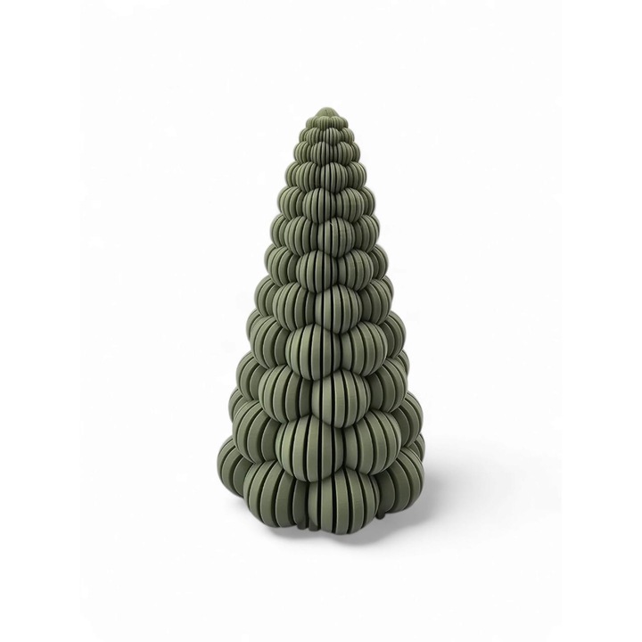 Choinka decorativa MoranQ, 15,5x9,5cm, verde mat, din PLA biodegradabil