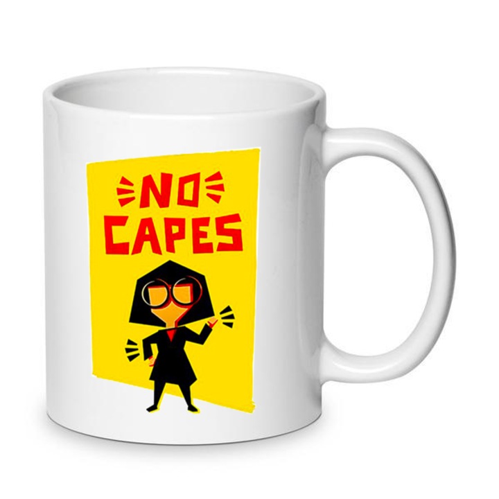 Cana ceramica The Incredibles 330ml, design No4, rezistenta la masina de spalat vase si cuptor cu microunde, finisaj lucios