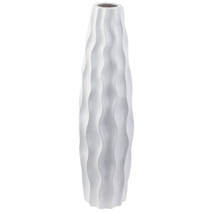 Vaza flori ceramica alba 15, 5 x 58 cm