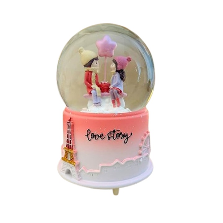 Prespapieruri Love story, muzical, sticlă/ceramică, 16x10cm