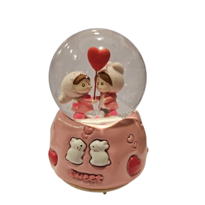 Prespapier dulce muzical, sticlă/ceramică, 13x10cm