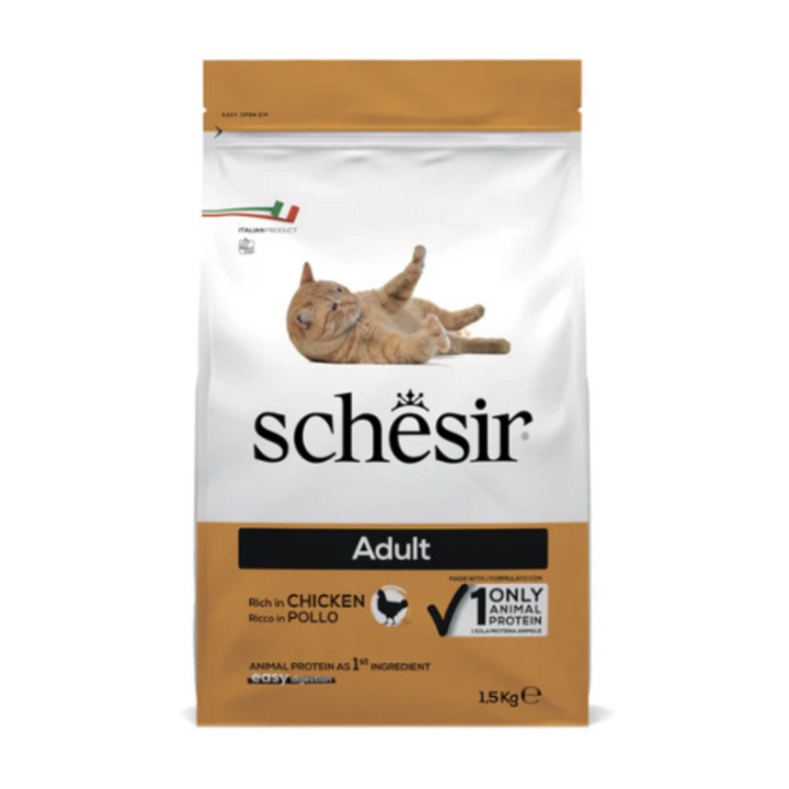 Hrana pentru pisici Schesir, Cu pui, 1,5 kg