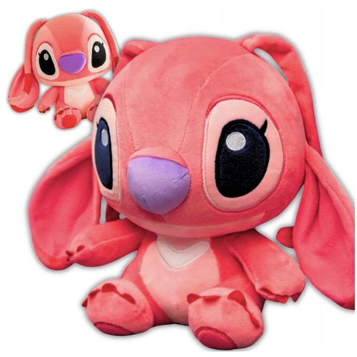 Jucarie de plus Lilo si Stitch, roz, 45cm, set