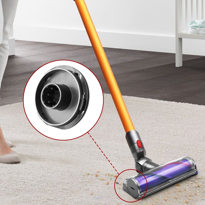 Kefe fej Dyson V7/V8/V10/V11/V15 porszívóhoz, kefe fej, szürke, készlet