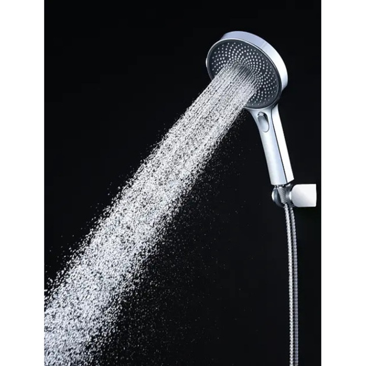 Kielle Sprchova hlavice set 130mm, 3 tipuri de jet, crom/cerna, EcoSpare