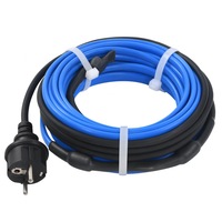Cablu de incalzire cu termostat ergowave 15 W/m, cablu degivrare pentru protectie impotriva inghetului, pentru tevi, conducte si jgheaburi, cablu incalzitor autoreglat automat 3m