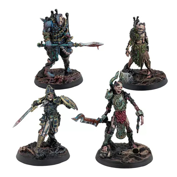 Extensie de joc Warcrow, Scions of Yaldabaoth Husks, Corvus Belli, 4 modele de asamblat, gri