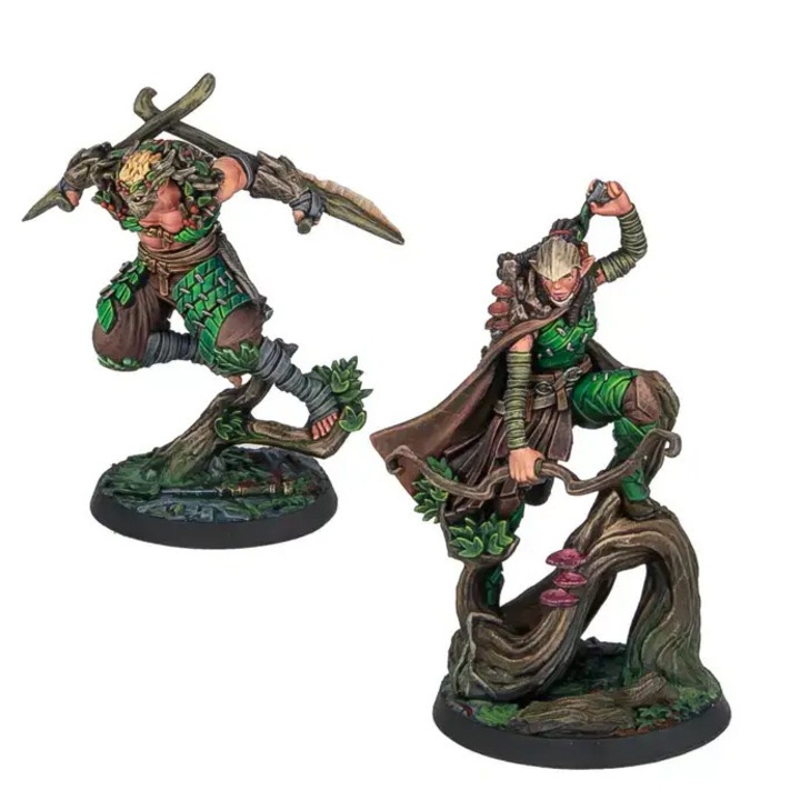 Extensie de joc Warcrow, Syenann Supports, Corvus Belli, 2 modele de asamblat, gri
