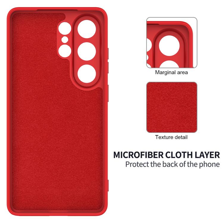 Husa pentru Samsung Galaxy S26 Ultra, Silicon Premium Catifelat, Protectie Camere, Microfibra In Interior, Rosu