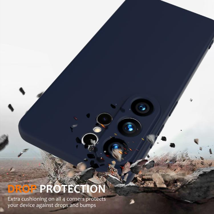 Husa pentru Samsung Galaxy S26 Ultra, Silicon Premium Catifelat, Protectie Camere, Albastru Inchis