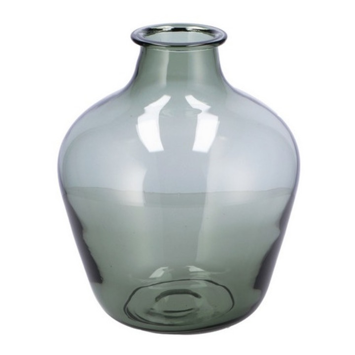 Vaza flori sticla gri 24 x 27 cm
