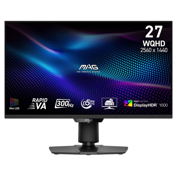 Monitor LED MSI 27" 274QPFDE, QHD 2560x1440, 180Hz, Negru