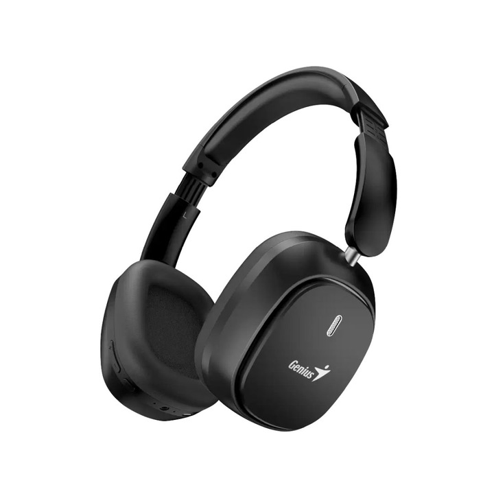 Genius HS-820BT vezetéknélküli és vezetékes Bluetoothmikrofonos fejhallgató, fekete