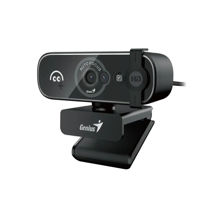 Camera Web Genius FaceCam Open, Full HD, Microfon, Negru, USB 2.0