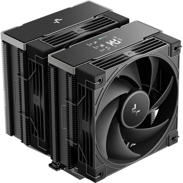Ventilator PC DeepCool AK620 G2 DIGITAL NYX, 2x12cm, 1800-2200rpm, 28,8dBA, Heatpipe, PWM, AM4, AM5, LGA1700