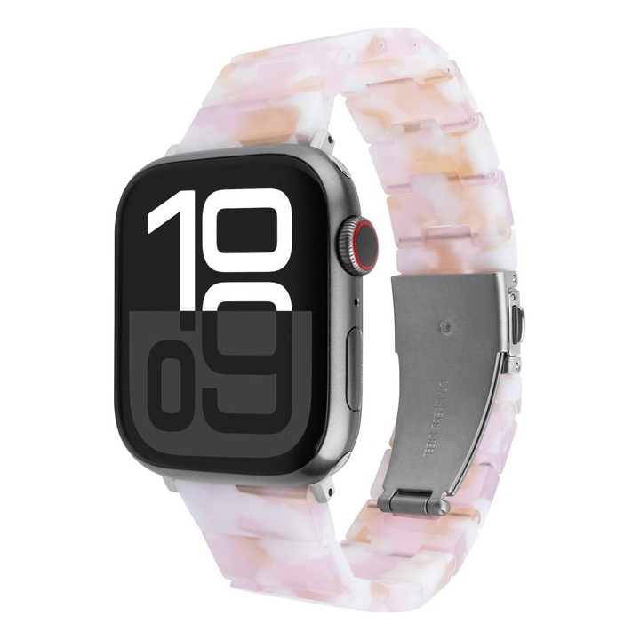 FIXED szilikon óraszíj Apple Watch 38/40/41mm készülékhez, rózsaszín, 300871, Okosóra kiegészítő