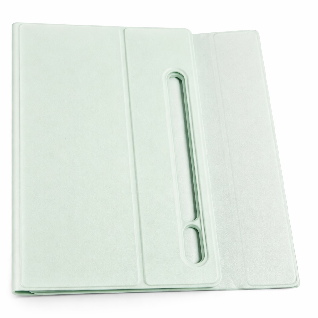 Husa office pentru tableta SAMSUNG GALAXY TAB S8 Model X700/X706 si S7 Model T870/T875/T876B, Sigloo, cu suport Smart Pen, Verde Azur