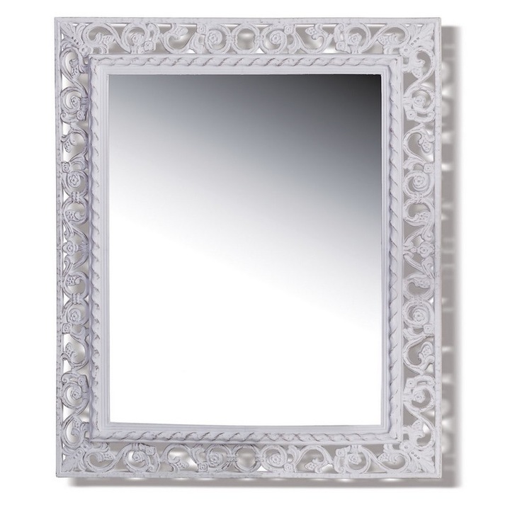 Oglinda perete polipropilena alba 53, 5 x 64 cm