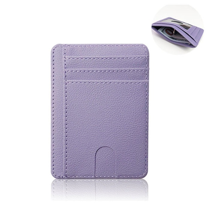 Portofel barbati ultra slim, 7 sloturi pentru carduri, violet, 3.16"x4.5"