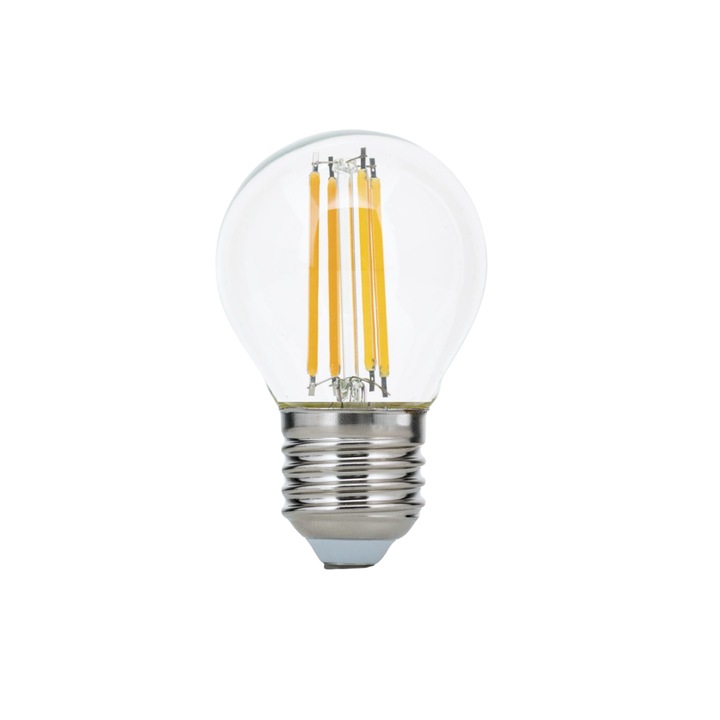 Прозрачна димируема LED крушка, E27, 4.5W, 2700K, 450Lm T45 топла бяла светлина ORION