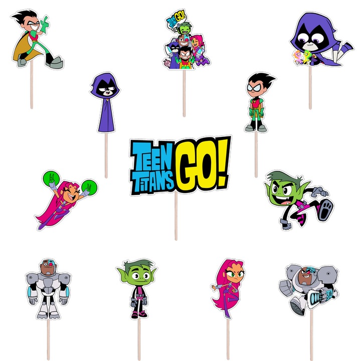 Set figurine tort/briose Tinerii Titani, KZE Prints, Photo Paper Glossy