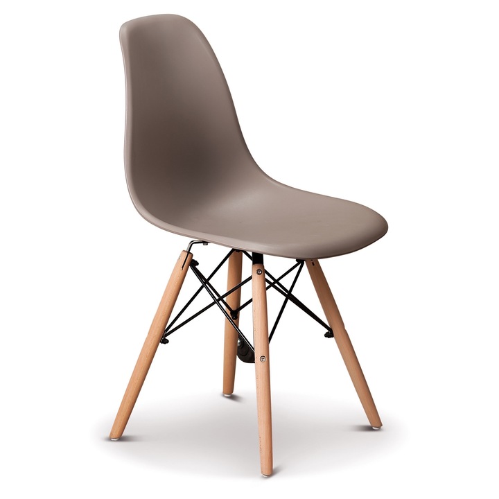 Set 4 scaune natur gri Turn 46, 5 x 52 x 83 cm