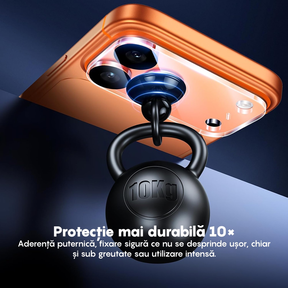Set 2x Folie Sticla Camera compatibil cu iPhone 17 Pro, CASEY STUDIOS™ MaxDefense+, Protectie Securizata, Duritate 9H, Full Cover, Anti Zgarieturi, Ultra HD, Protectie Profesionala Camere 3D, Anti Zgarieturi, Anti Socuri